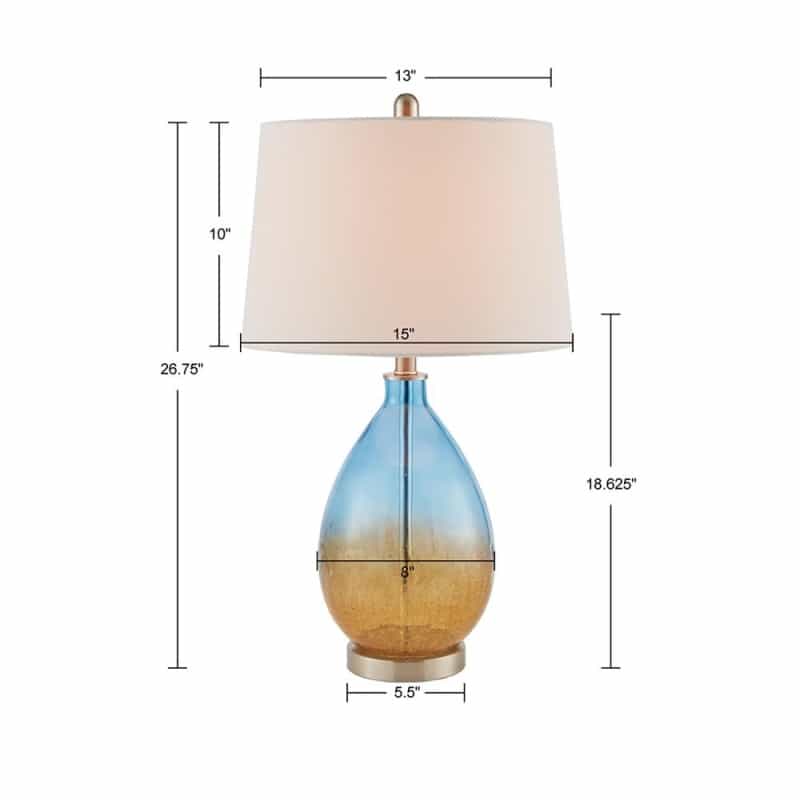 Ombre Glass Table Lamp, Set Of 2