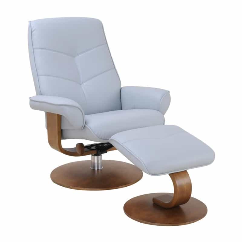 Scandinavian / European-Styled Recliner And Ottoman