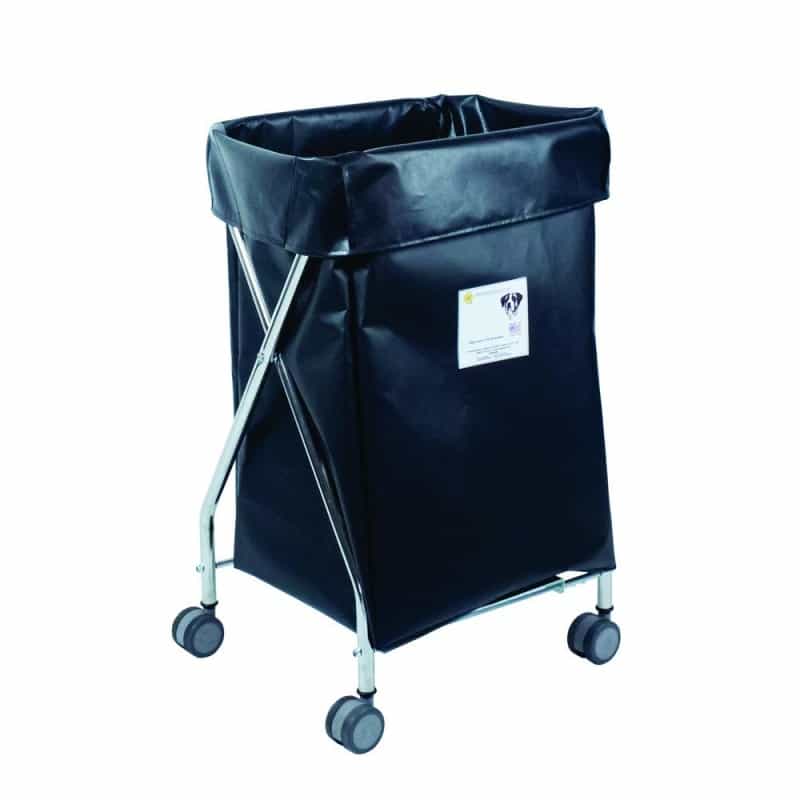 Narrow Collapsible Hamper With Black Vinyl Bag, 5 Bushel Capacity