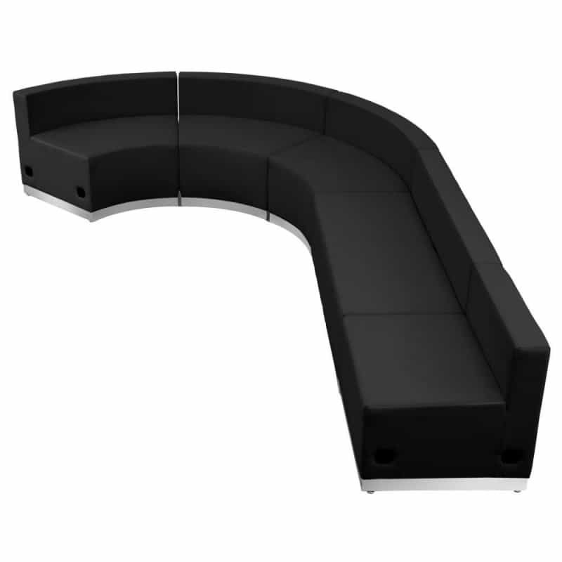 Alon Black Leathersoft Reception Configuration, 5 Pieces