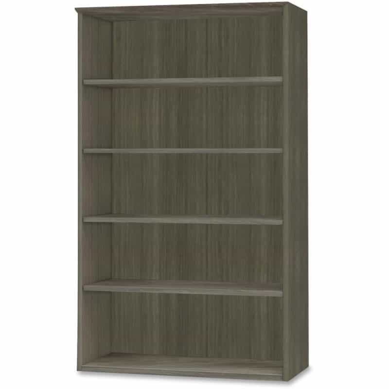 Mayline Medina Series Gray Laminate. 5-Shelf Bookcase - 36" X 13"68" Bookshelf, 1" Shelf - 5 Shelve(S) - 4 Adjustable Shelf(Ves) - Finish: Gray Steel Laminate - Stain Resistant, Water Resistant, Abras