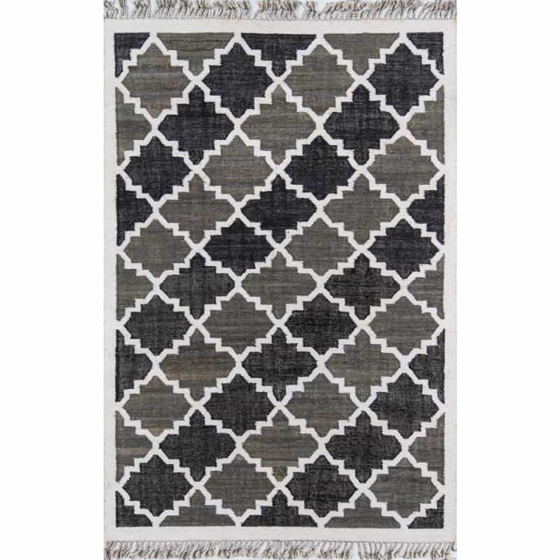 Contemporary Rectangle Area Rug, Charcoal, 3'3" X 5'3"