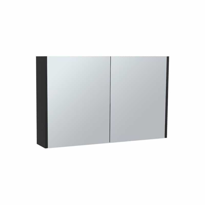 Cantwell Medicine Cabinet With 2 Doors, 3 Shelves, 2 Mirrors, Black