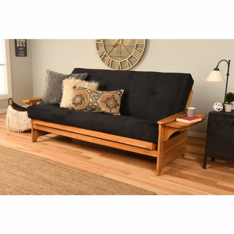 Phoenix Frame-Butternut Finish-Suede Black Mattress