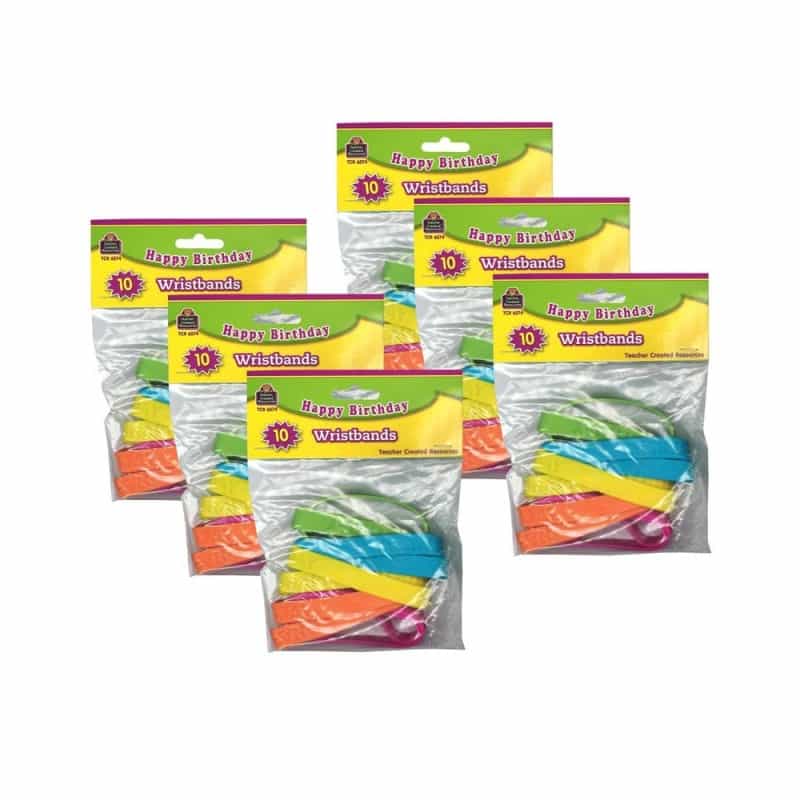 Happy Birthday 2 Wristband Pack, 10 Per Pack, 6 Packs