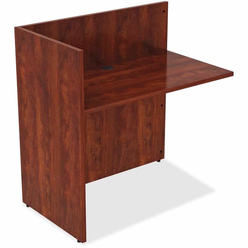 Lorell Essentials Series Reception Return - 41.5" Height X 42" Width X 24" Depth - Finish: Cherry Laminate - 1 Each