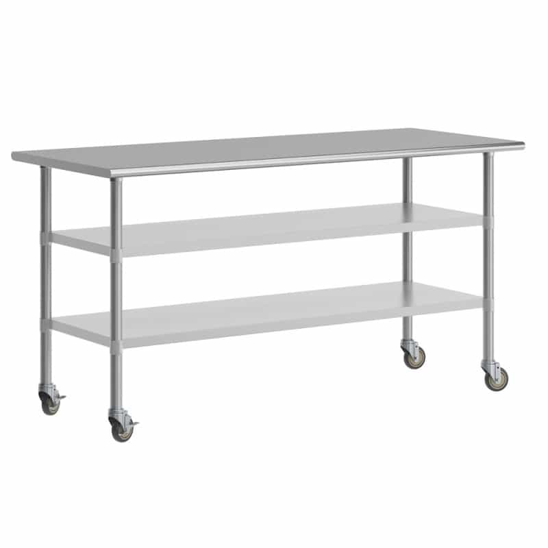 Reader Stainless Steel Prep And Work Table 30"X 72" With 2 Undershelves