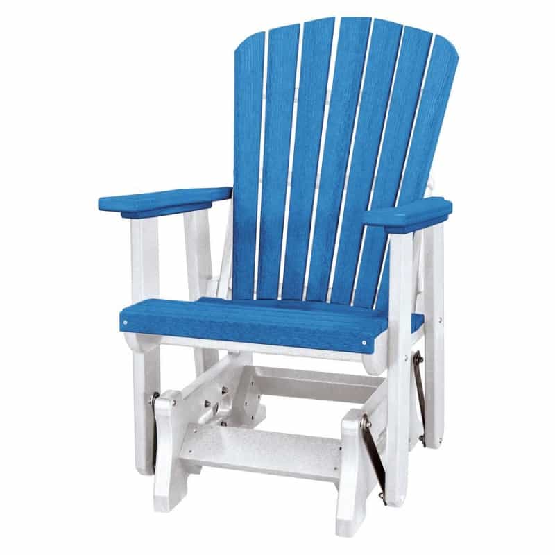 Fan Back Glider Made In The Usa- Blue, White