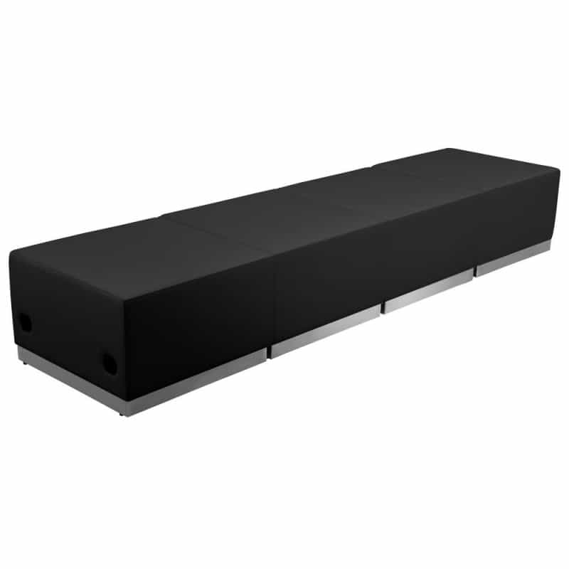Alon Black Leathersoft Reception Configuration, 4 Pieces