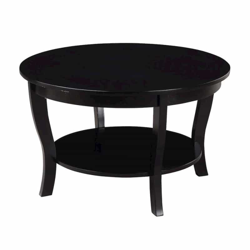 American Heritage Round Coffee Table With Shelf