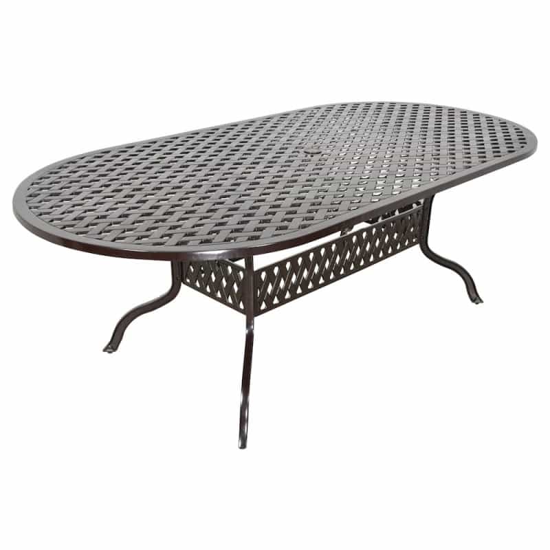 Savannah Outdoor Aluminum Oval Dining Table