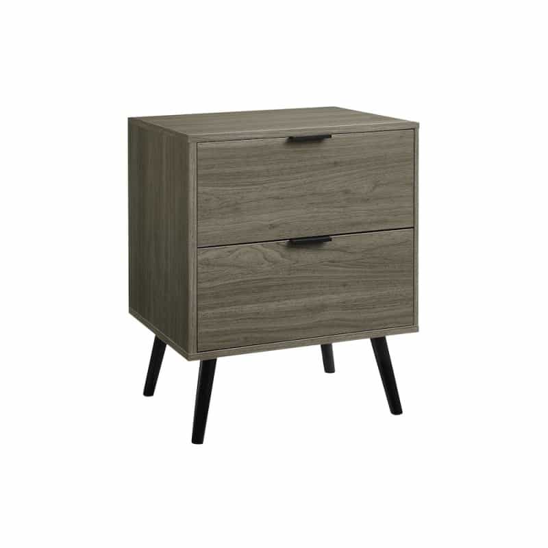 Accent Table, Storage Drawer, Grey Laminate, Modern, Contemporary