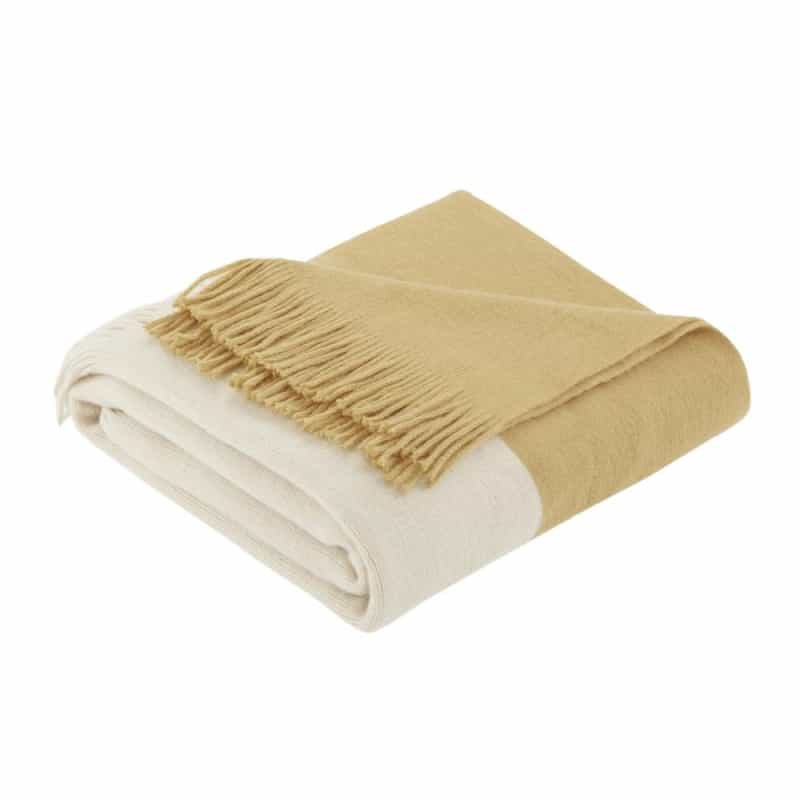 Color Block Faux Cashmere Throw