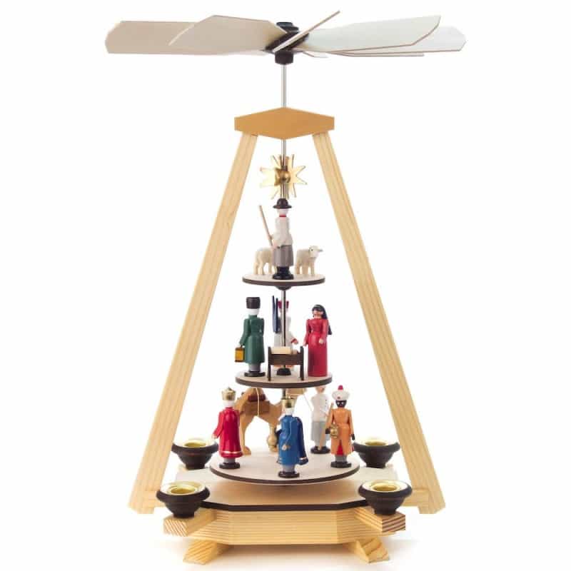 Dregno Pyramid With Nativity Scene, Wisemen, And Shepherd On 3 Different Levels