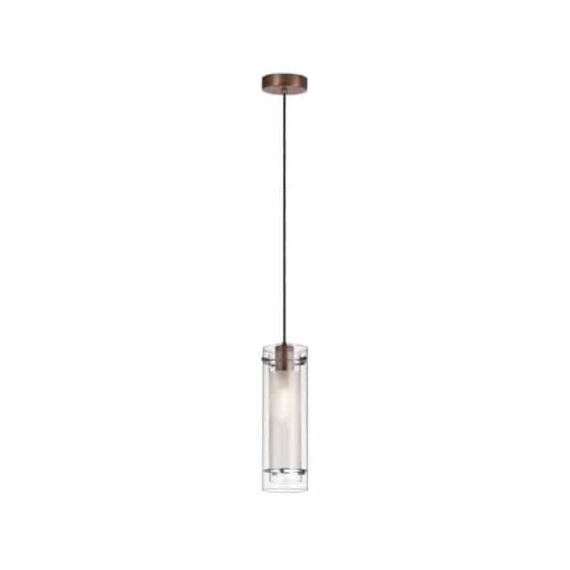 Single Pendant Clear Frosted Glass
