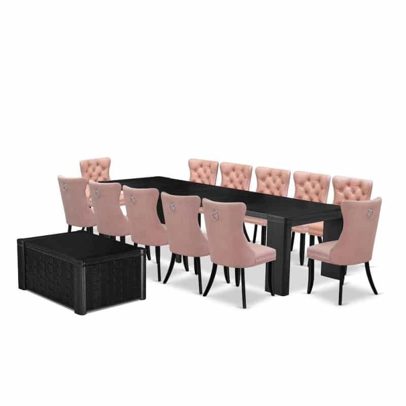 14-Piece Dining Room Table Set A Rectangular Dining Table With A Coffee Table