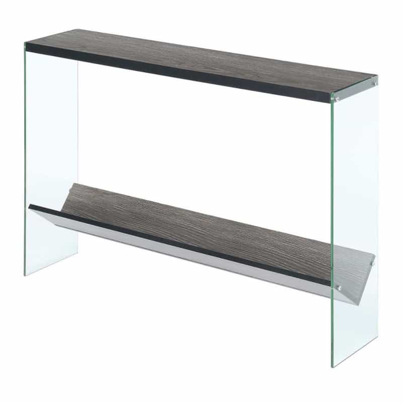 Soho Glass V Console Table With Shelf