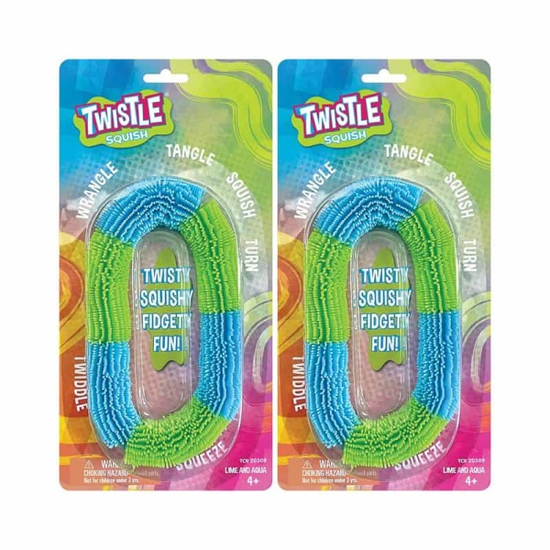 Twistle Squish, Aqua & Lime, Pack Of 2