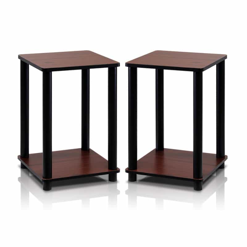 Turn-N-Tube End Table Corner Shelves, Set Of 2