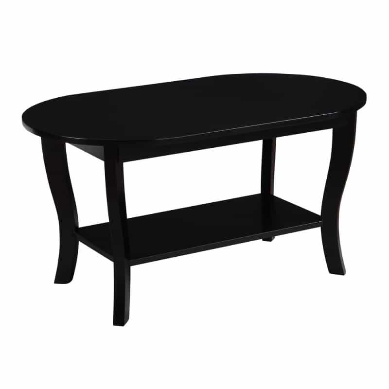 American Heritage Oval Coffee Table With Shelf