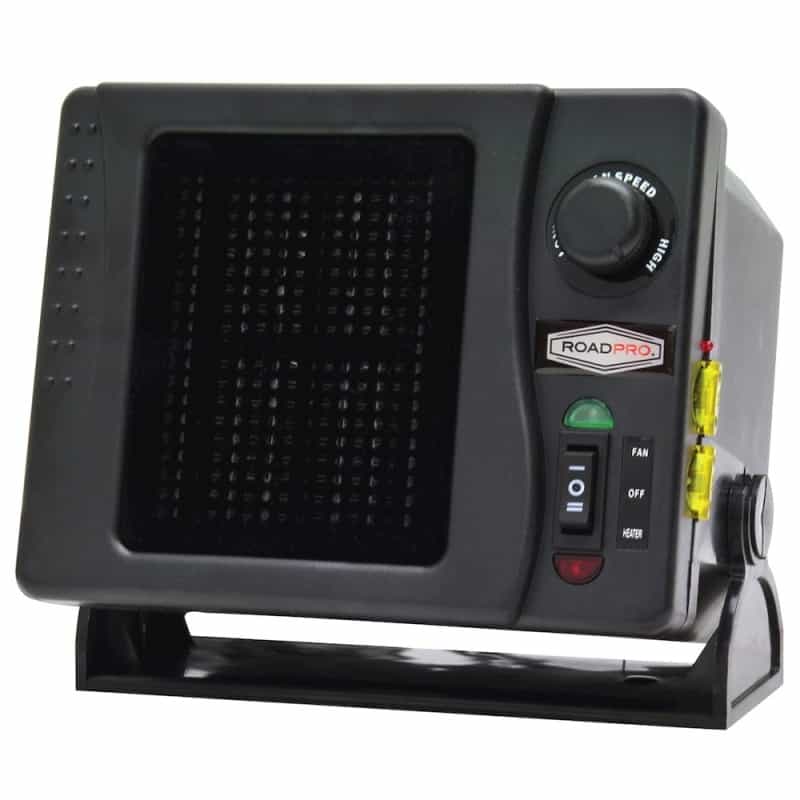 12-Volt Ceramic Heater And Fan With Swivel Base 2-In-1 Supplemental