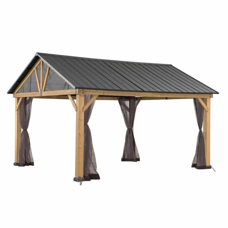 Sunjoy Universal Replacement Netting Tube And Netting For 11X13 Henson Pitched Roof Hard Top Gazebo
