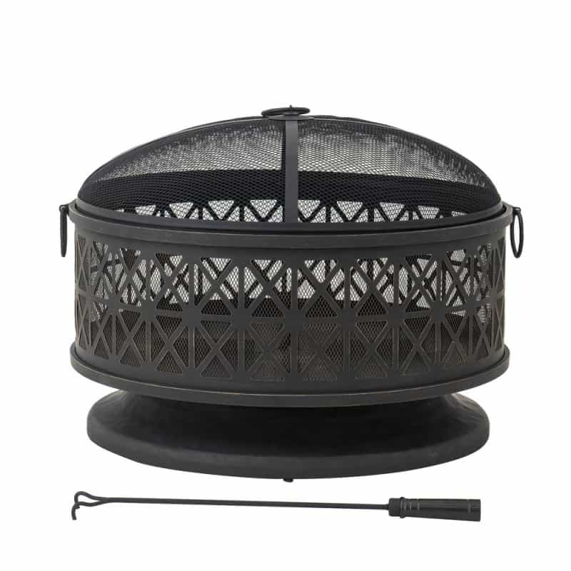 Outdoor Fire Pit, Patio Wood-Burning Steel Firepit Large Fire Pits For Outside