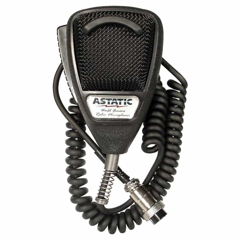Cb Mic Black 4-Pin Dynamic Noise Canceling Cb Microphone Coiled Cord-Black