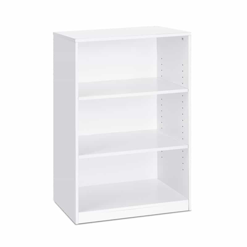 Jaya Simple Home 3-Shelf Bookcase, White