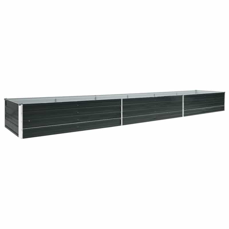 Raised Bed Anthracite Galvanized Steel 189.0 X 31.5 X 17.7 In