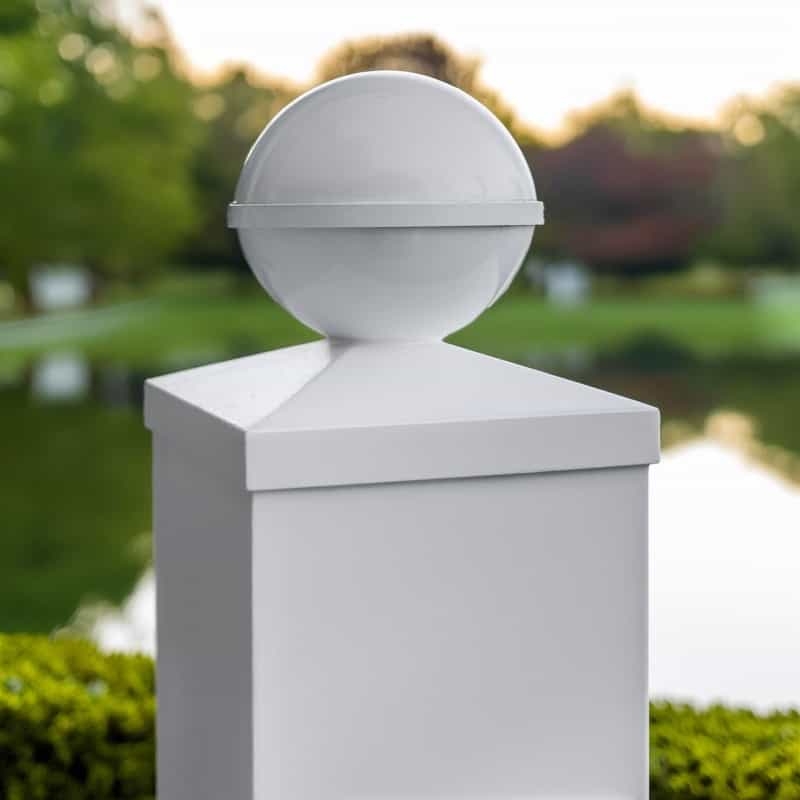 5X5 Ball Pvc Post Cap