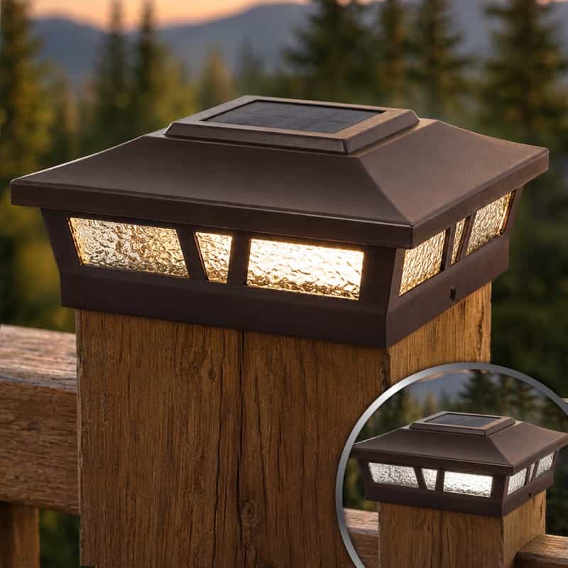 Oxford Solar Post Cap - Brown