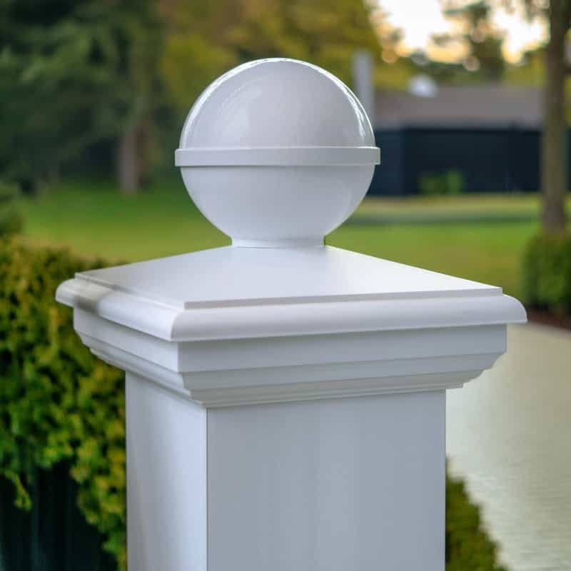 5X5 New England Ball Pvc Post Cap