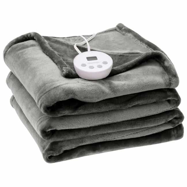 62 X 84 Inch Twin Size Electric Heated Throw Blanket With Timer