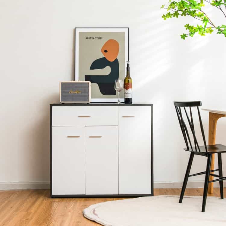 Buffet Sideboard Storage Cabinet With Spacious Table Top