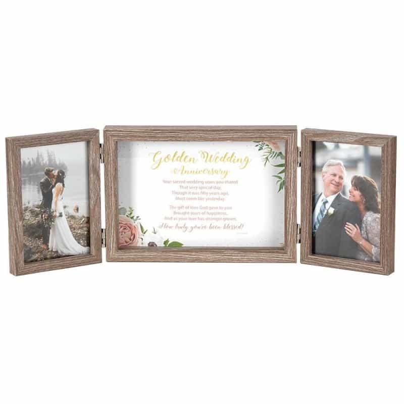 Triple Photo Frame 50Th Anniversary