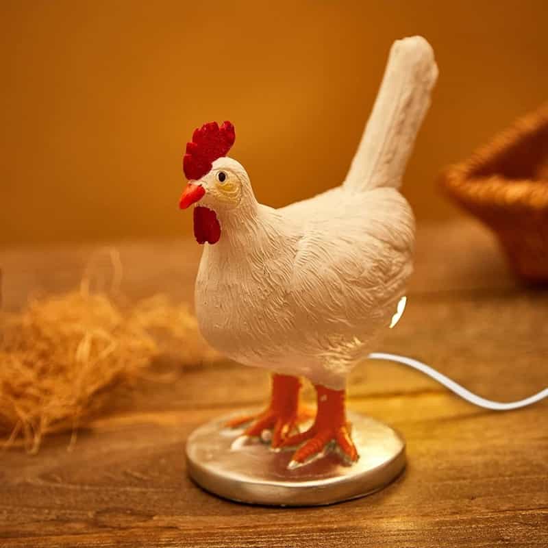 Chicken Laying Egg Shape Night Light Table Lamp