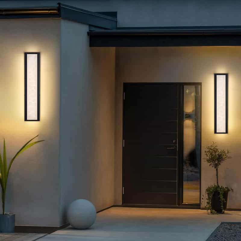 Ip65 Waterproof Marble Front Porch Light Exterior Wall Sconce