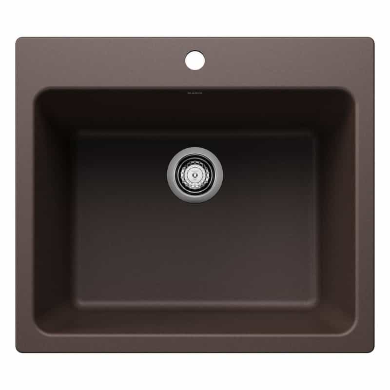 Liven 25 X 22 In. Drop-In And Undermount Laundry Sink In Cafe Brown