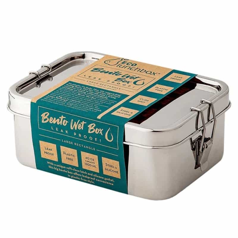 Ecolunchbox Large Rectangle Bento Wet Box 40 Oz