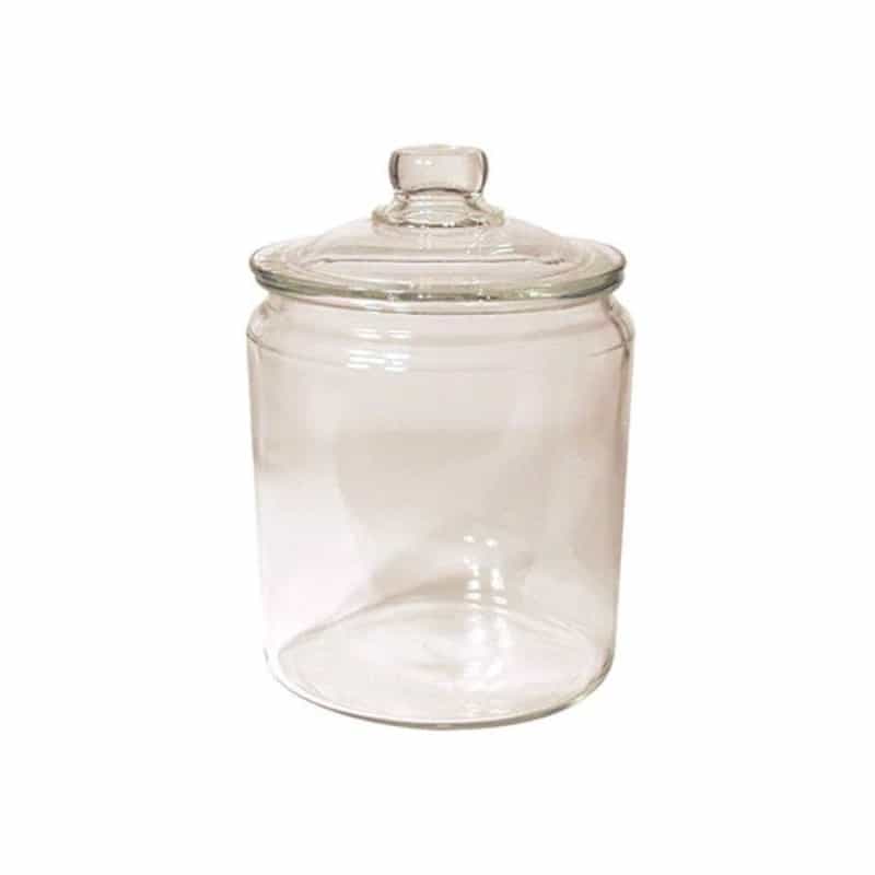 Round Tea Jar With Glass Lid 64 Oz