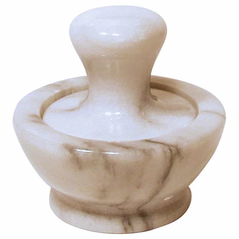 3" X 1/2" White Marble Spice Grinder