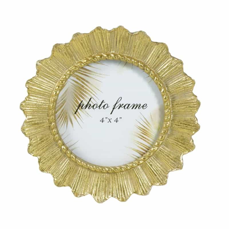 Ferrisland Vintage Picture Frame, 4X4 Gold Photo Frames For Table Decor, Gift Idea, Anniversary/Friendship/Wedding/Birthday Gifts