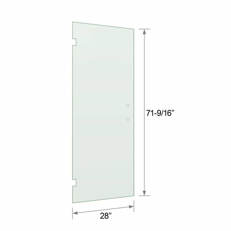 Glass Simple 3/8” Clear Tempered Stock Swinging Glass Door - In-Store Pick-Up Only