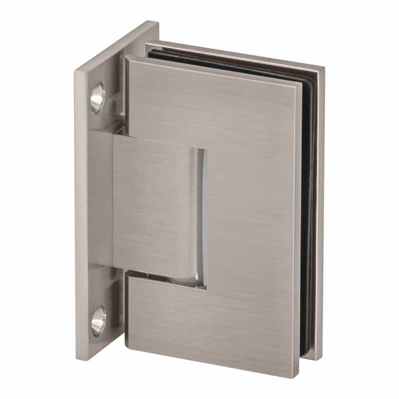 – Glass Simple Genesis Wall-Mount Shower Door Hinge, Full Back Plate, Square Profile