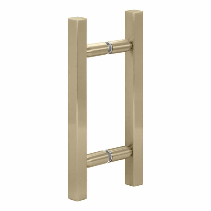 – Glass Simple Back-To-Back Square Ladder Handle, 10” Overall Length, 6" Center To Center