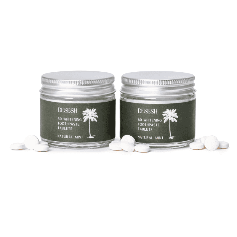 60 Toothpaste Tablets (Fluoride Free, Whitening, Mint)