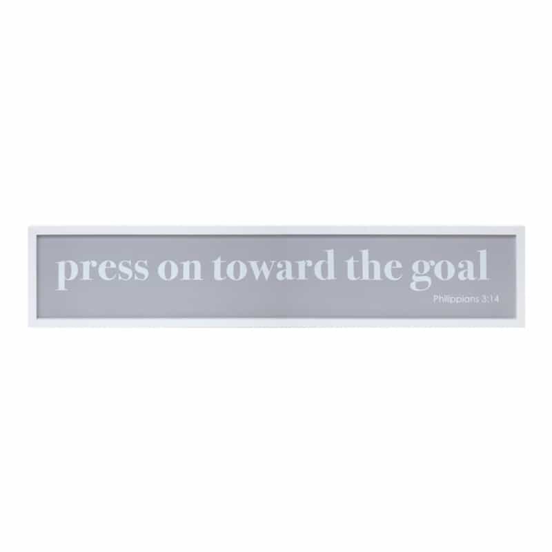 Press On Toward The Goal Plaque 47.25"L X 9.75"H Mdf