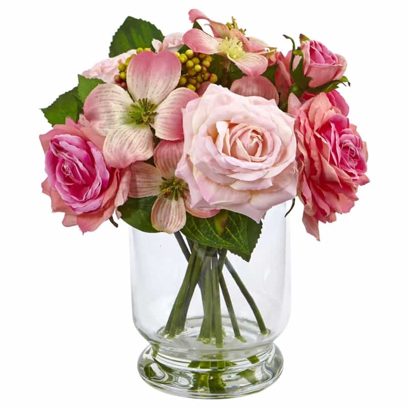 10" Rose And Berry Arrangement