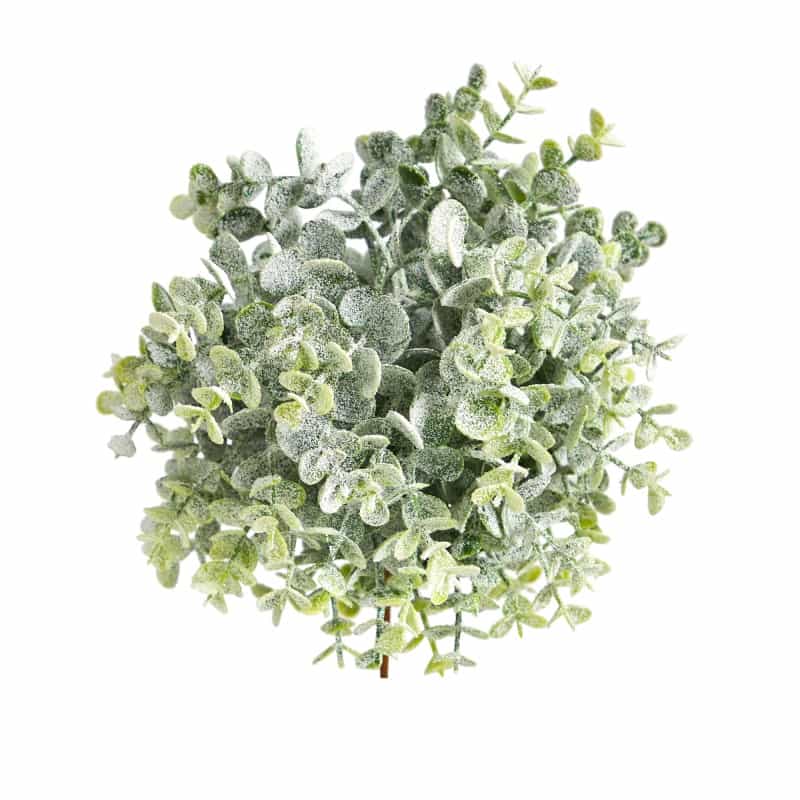 8” Frosted Eucalyptus Decorative Artificial Ball (Set Of 3)